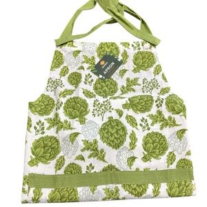 NEW Bon Appetit ARTICHOKE DESIGN APRON with Double Front Pockets